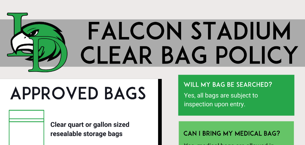 Clear Bag Policy - Falcon Football Stadium